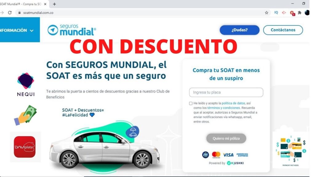 Cómo comprar SOAT con tarjeta de crédito 1 Cómo comprar SOAT con tarjeta de crédito